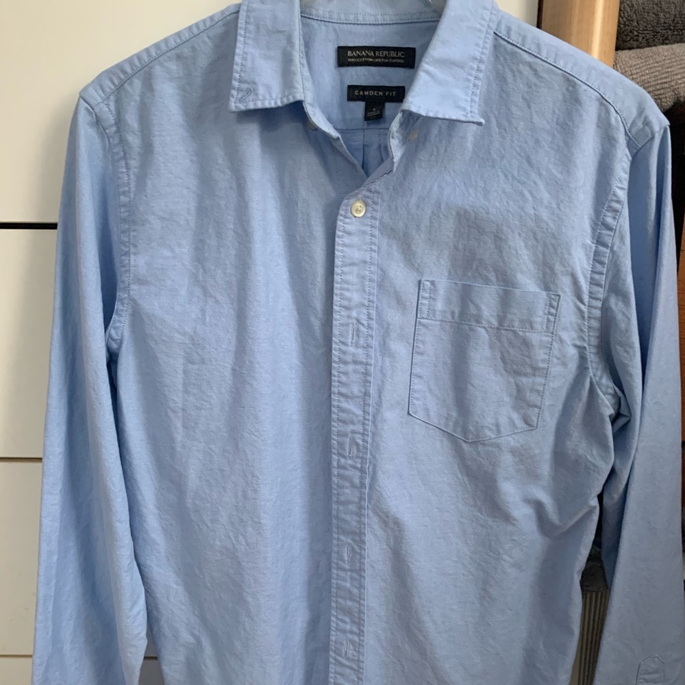 Men’s Banana Republic Blue Dress Button Down Shirt